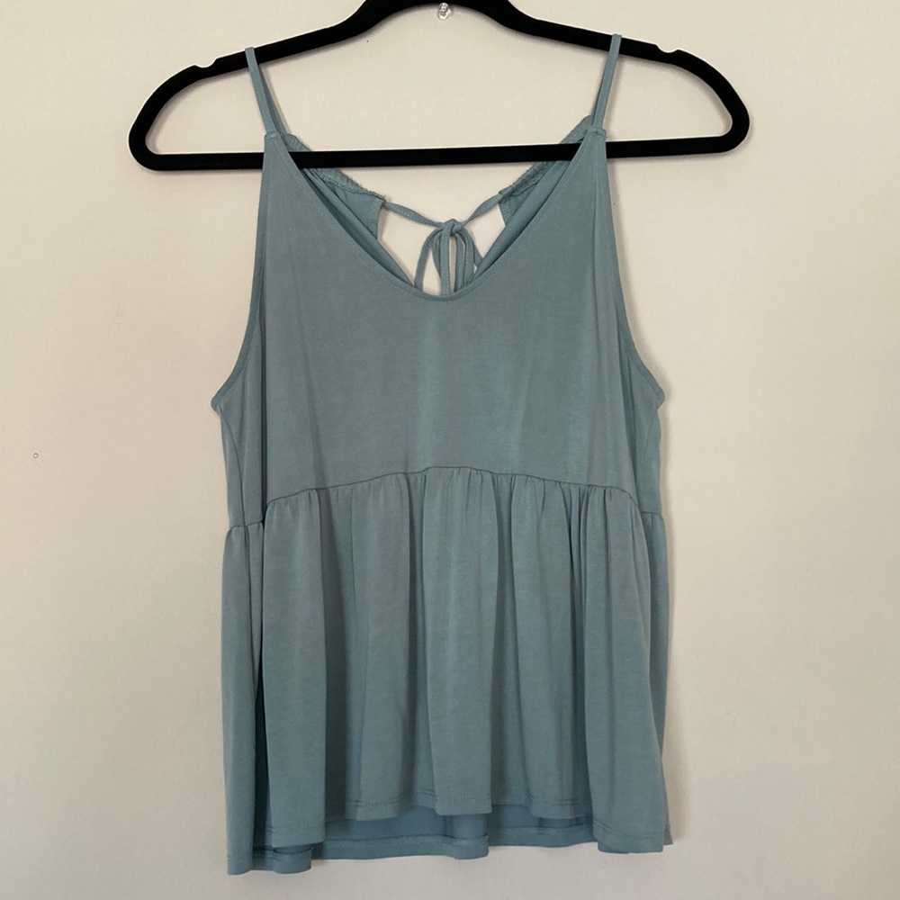 American Eagle super soft seafoam green babydoll tank M